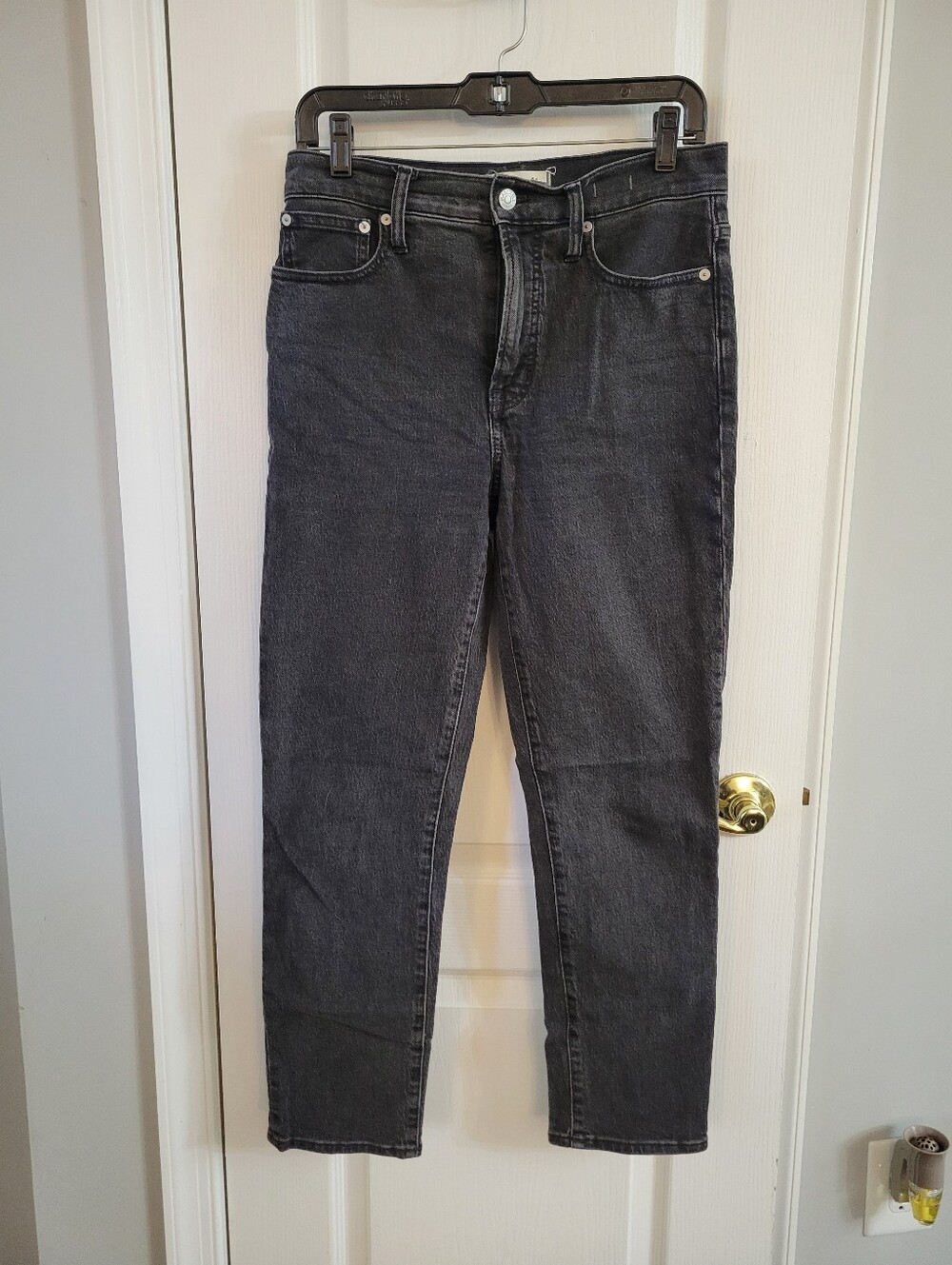 Madewell The Perfect Vintage Jean in Lunar Wash Faded Black Size 26 High Rise